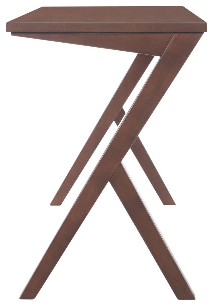 Computer Work Desk, Rectangular, Wood, Walnut, Home Business Office Furniture