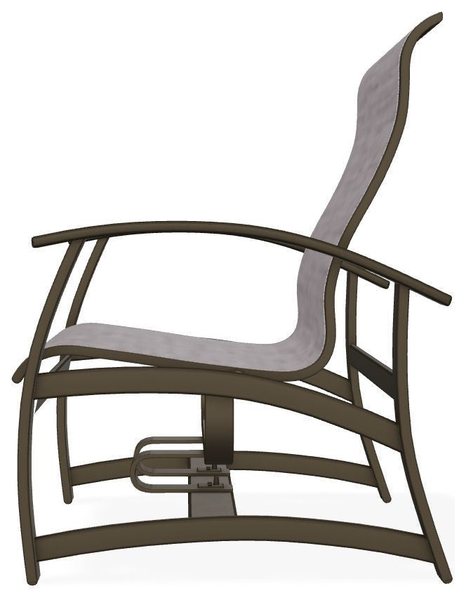Belle Isle Sling Outdoor Hidden Motion Lounge Chair, Fossil/Beachwood
