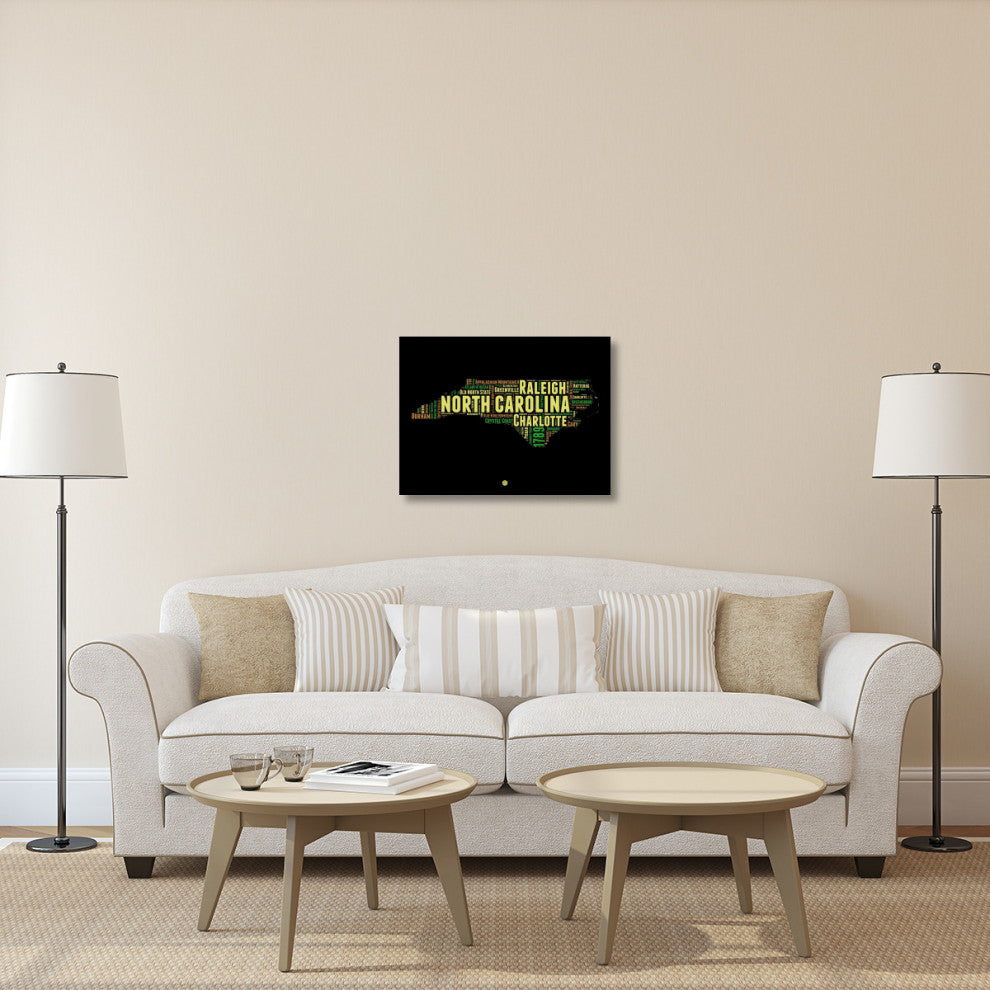 "North Carolina Word Cloud 1" Fine Art Print