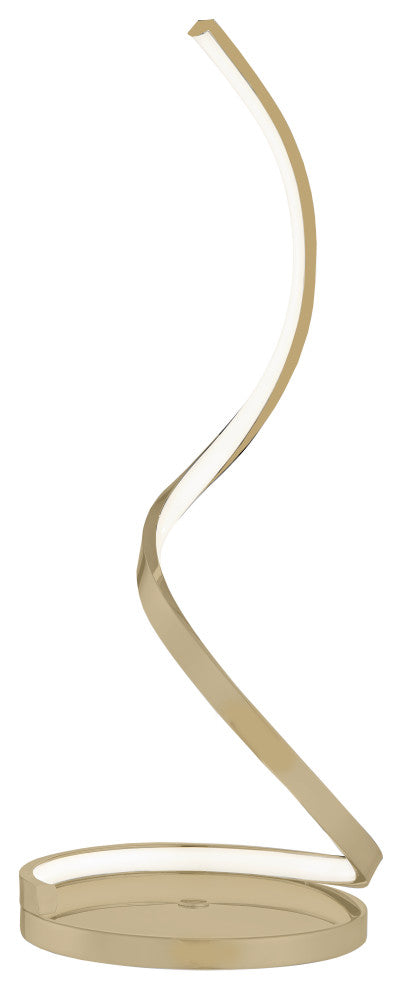 Modern Spiral Dimmable Integrated LED Table Lamp, Gold