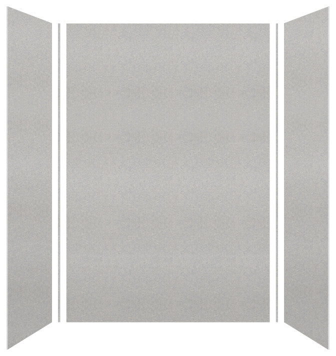 Transolid SaraMar 48"x36"x72" 3-Piece Shower Wall Kit, Grey Beach Velvet
