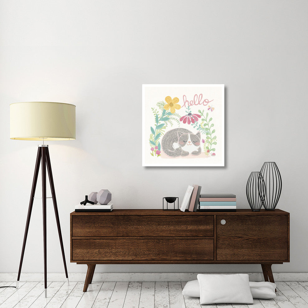 "Garden Friends White VI" Digital Paper Print by Mary Urban, 32"x32"