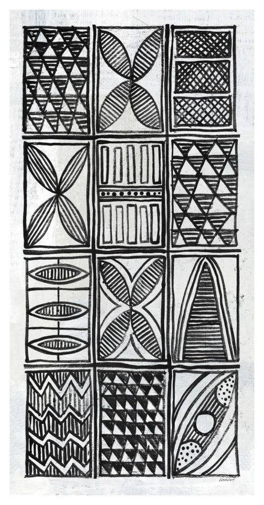 "Patterns of the Amazon V BW" Digital Paper Print by Kathrine Lovell, 26"x50"