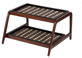 Double-Tier Brown Stand With 2-Pair Rubber Boot Trays Stevie and Paul