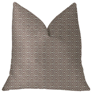 Viva Red Link Red and Beige Luxury Throw Pillow, 20"x20"