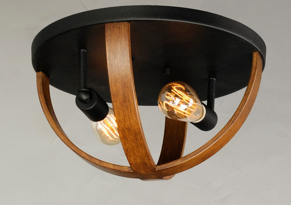 Maxim 27570 Compass 2 Light 16"W Flush Mount Bowl Ceiling Fixture - Antique