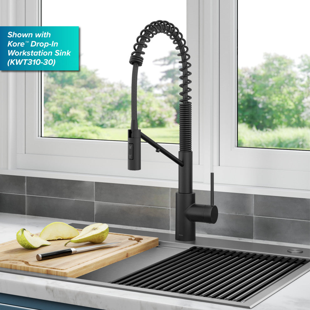 Oletto Commercial Pull-Down Filter Kitchen Faucet, MB