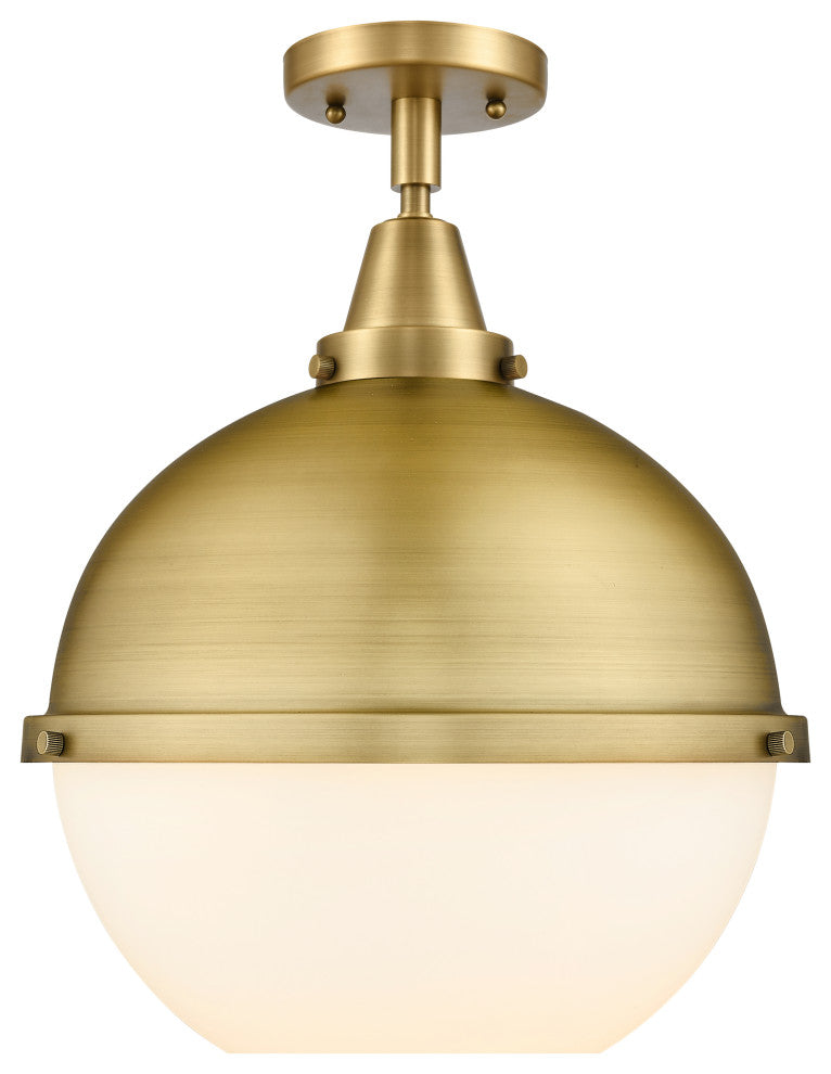 Innovations 447-1C-BB-HFS-121-BB-LED Hampden 1 Light Flush Mount, Brushed Brass
