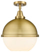 Innovations 447-1C-BB-HFS-121-BB-LED Hampden 1 Light Flush Mount, Brushed Brass