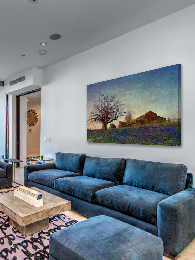 "Barn on Hill" Painting Print on Canvas by Chris Vest