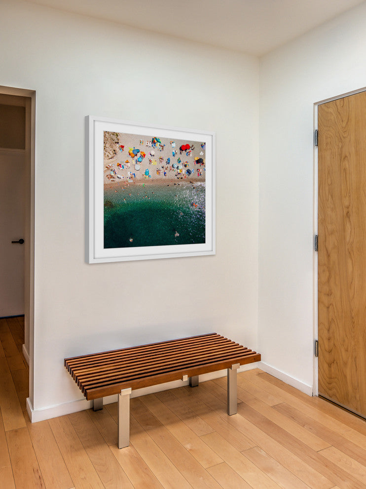 "Packed Beach" Framed Print by Karolis Janulis