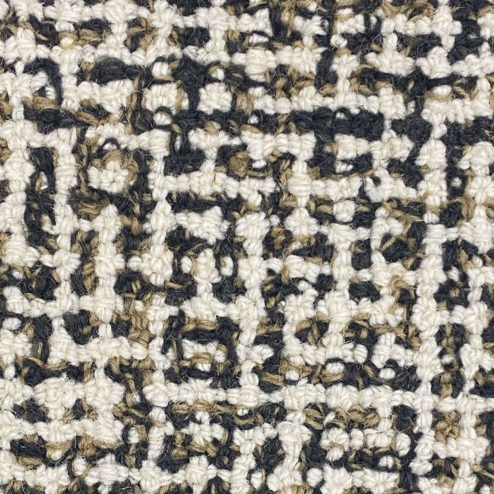 8" x 10" Charcoal Interwoven Maze Area Rug