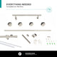 Frameless Clear Sliding Shower Door With Tempered Glass - Shower Bathroom Door, Satin Nickel, 48" X 75", Single Sliding Door