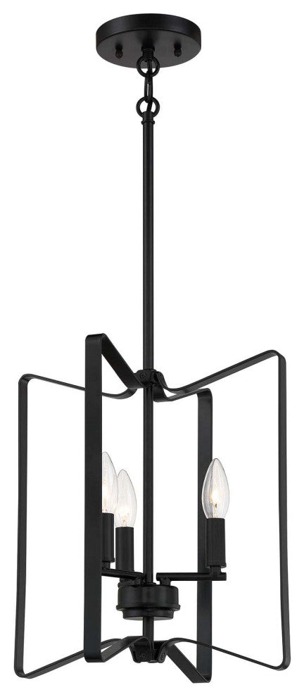 Shayna Foyer 3  Light  Flat Black