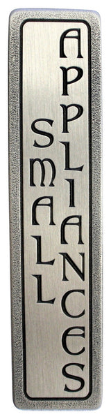 "SMALL APPLIANCES" Pull Antique Pewter (Vertical - 2 lines)