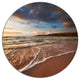 Cloudy Sky Over Wide Seashore, Seashore Disc Metal Artwork, 36"