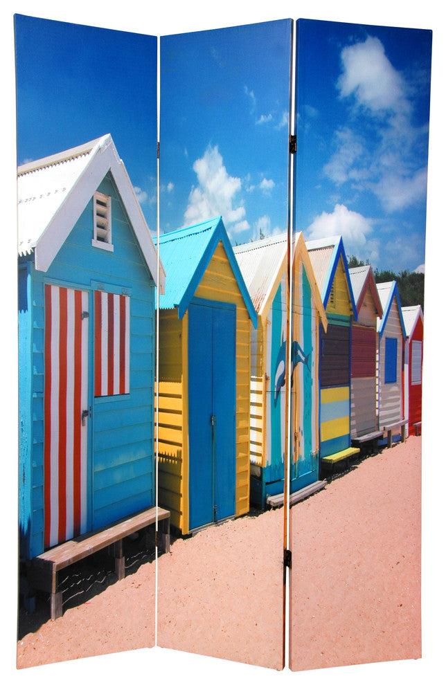 6'' Tall Double Sided Beach Cabana Room Divider
