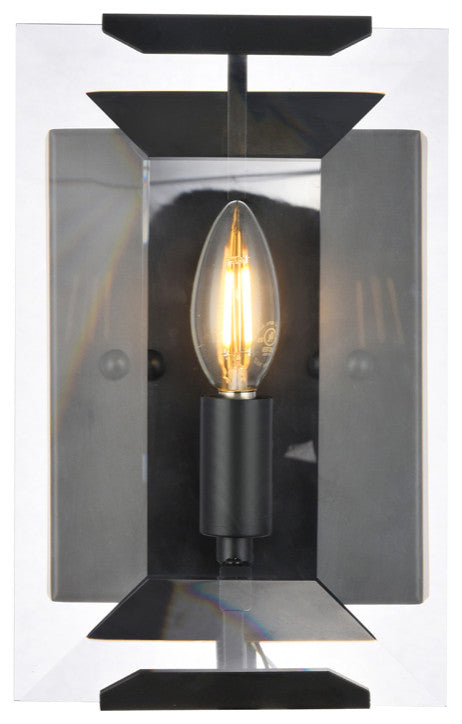 Monaco 1 Light Wall Sconce in Flat Black (Matte)
