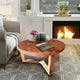 Suar Live Edge Round Coffee Table, 32"