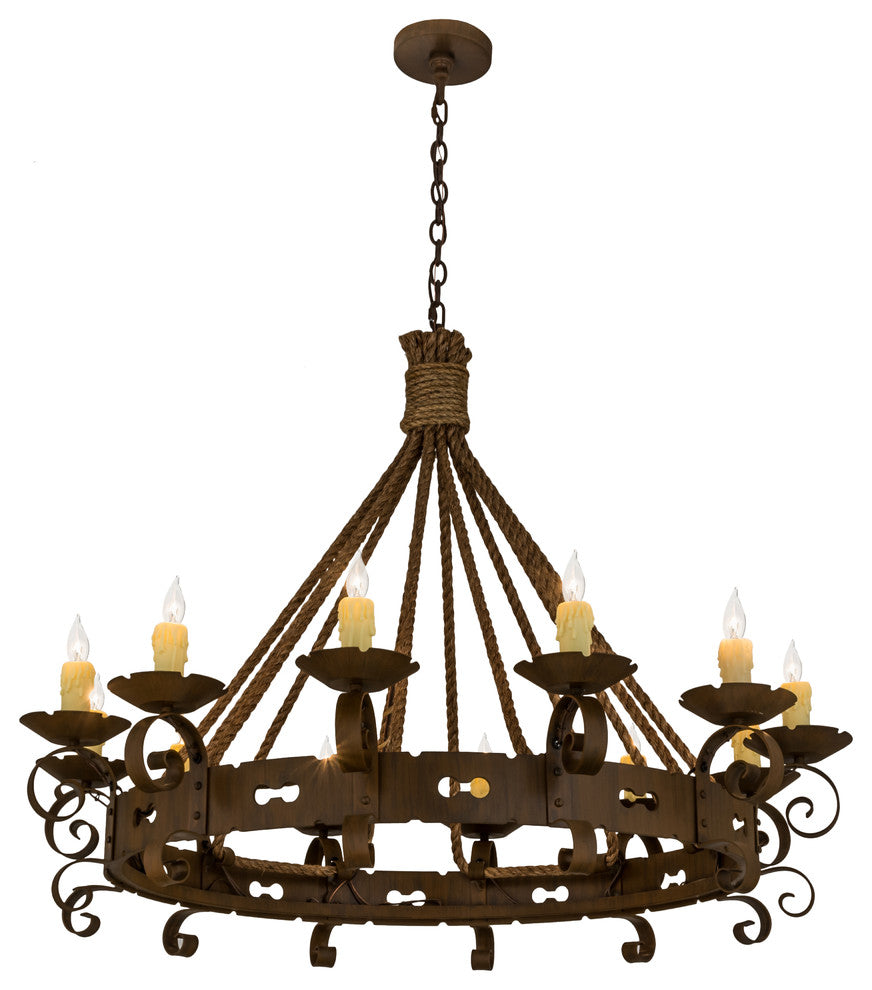 48 Wide Goulaine Corde 12 Light Chandelier