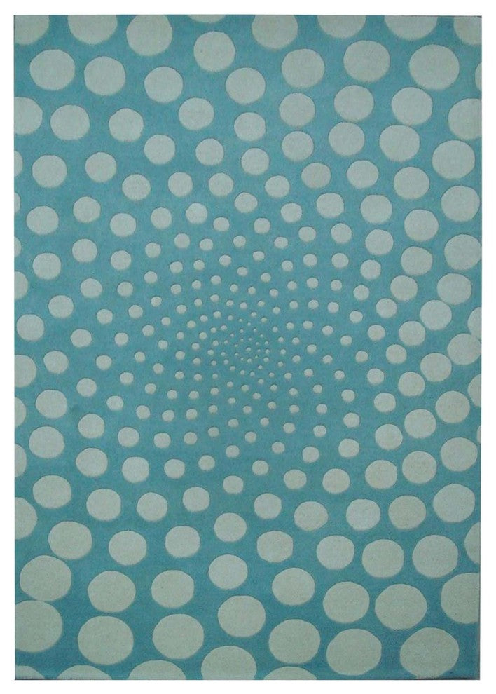 Safavieh Soho Soh766A Polka Dots Rug, Blue/Ivory, 5'0"x8'0"