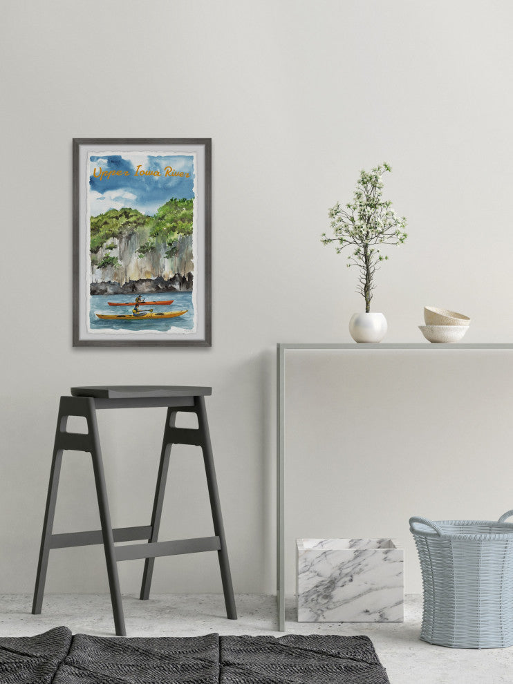 "Upper Iowa River" Framed Painting Print, 20x30