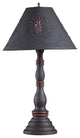Davenport Lamp in Hartford Black with Red with Shade