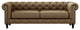 Nativa Interiors London 90" Sofa, Brown, Classic Depth