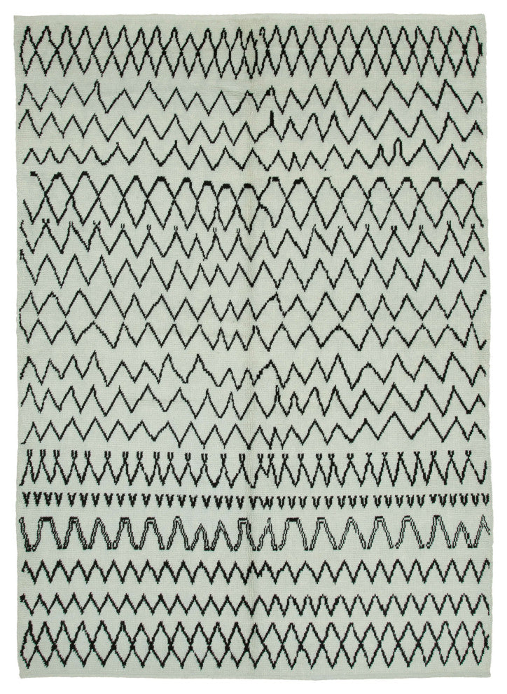 Rug N Carpet - Handmade Unique 7' 4'' x 10' 6'' Moroccan Area Rug