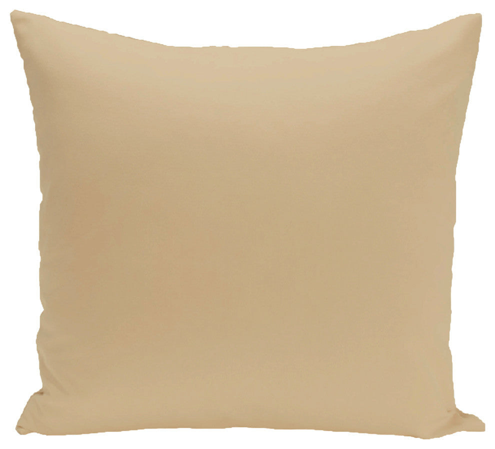 Solid Pillow, Khaki, 16"x16"