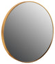 Cortesi Home Opra Mirror, Round 24" With Brushed Gold Metal Frame