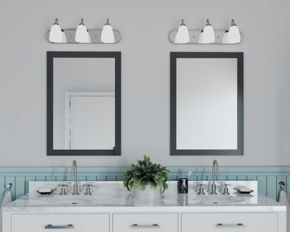 Gather Collection 3-Light Bath Light, Polished Chrome