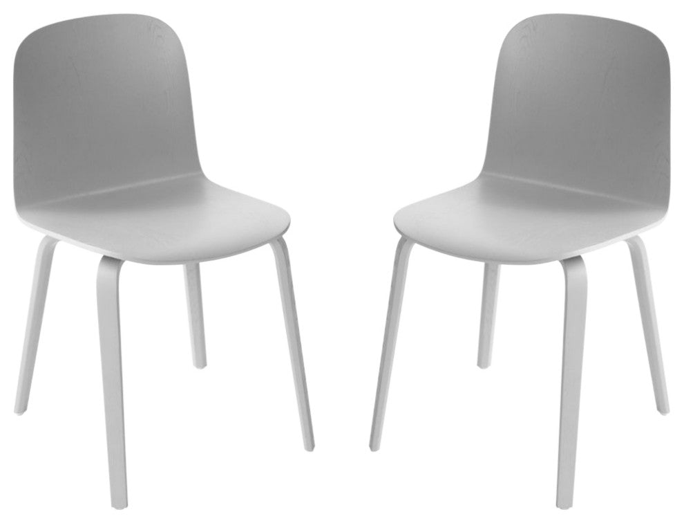 Elite Living Glen, Set of 2, Modern Wooden Dining Side Chair, White