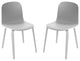 Elite Living Glen, Set of 2, Modern Wooden Dining Side Chair, White