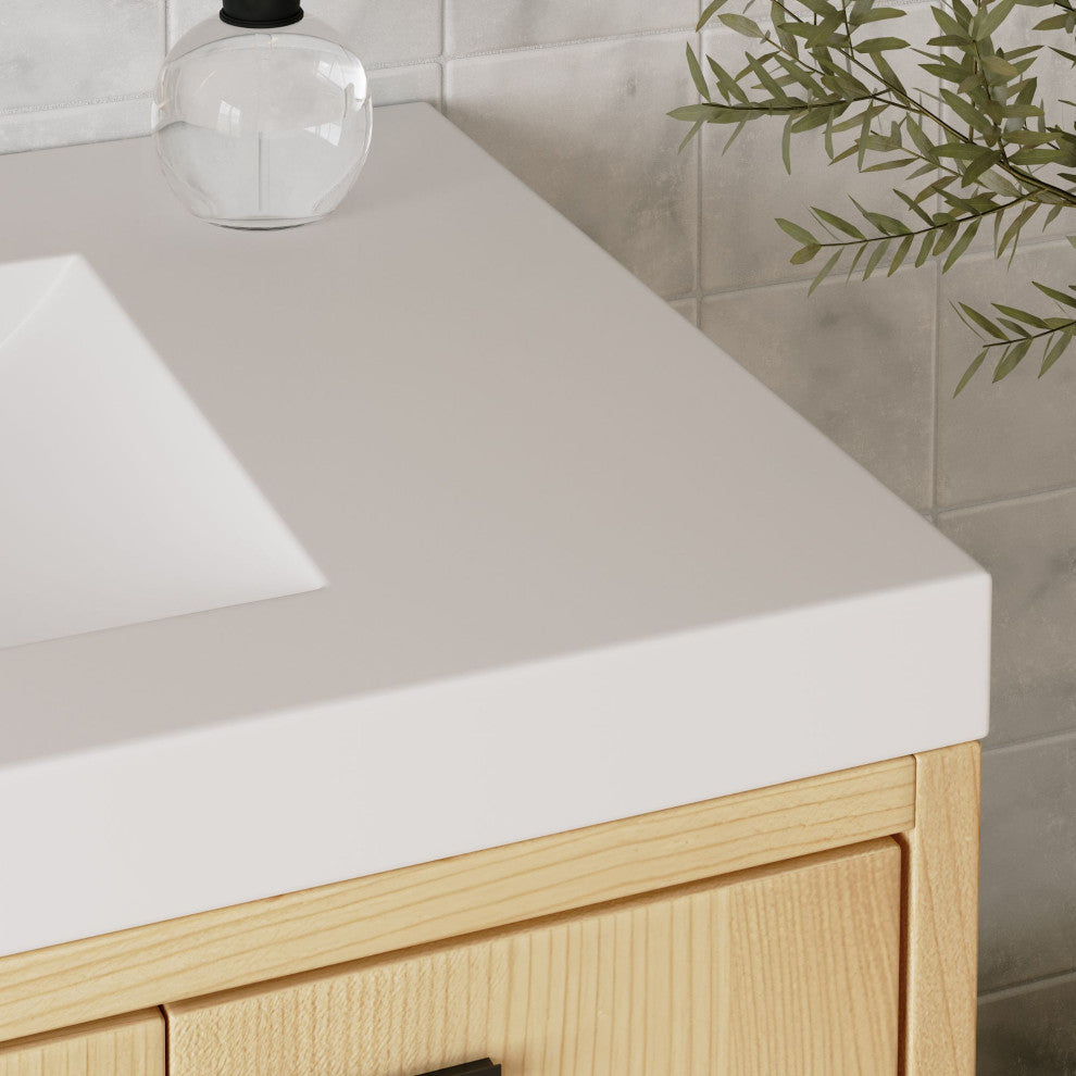 The Sacha Bathroom Vanity, Maple, 36", Single Sink, Freestanding