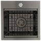 Workstation Top Mount/Drop-in Matte Stainless Steel Sink, Black, 15x15x9