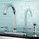 8" Centerset Kitchen Faucet, Sprayer, Polished Chrome