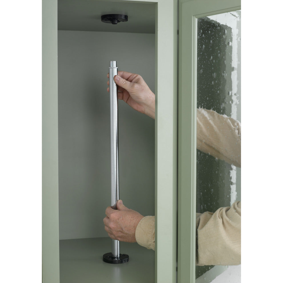 Polymer Full-Circle 2-Shelf Lazy Susans for Corner Wall Cabinets, White, 18"W