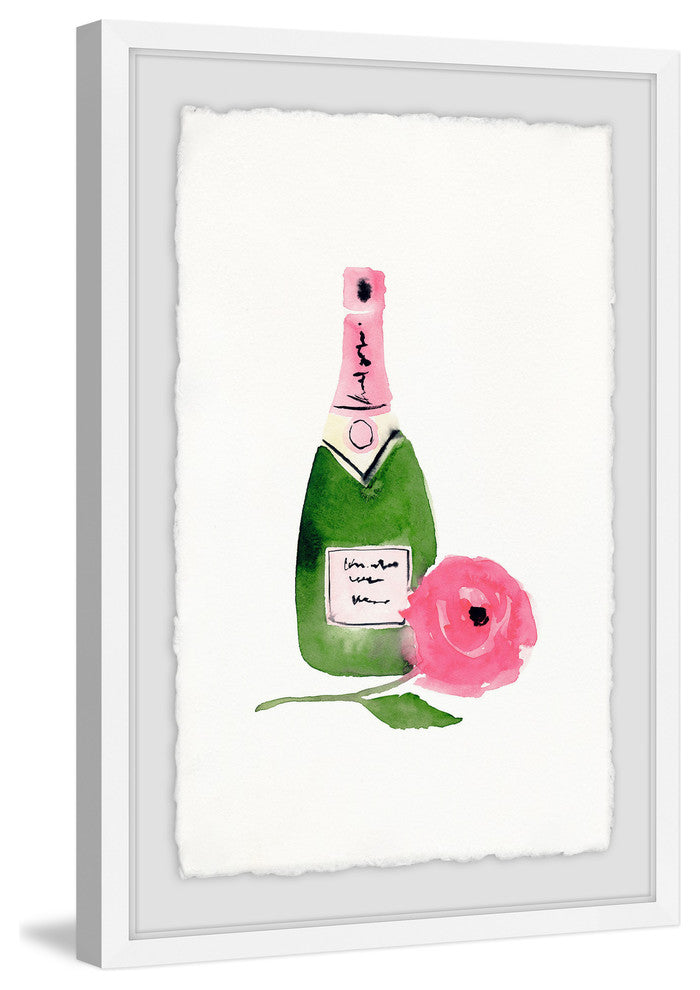"Pink Wine" Framed Painting Print, 12"x18"