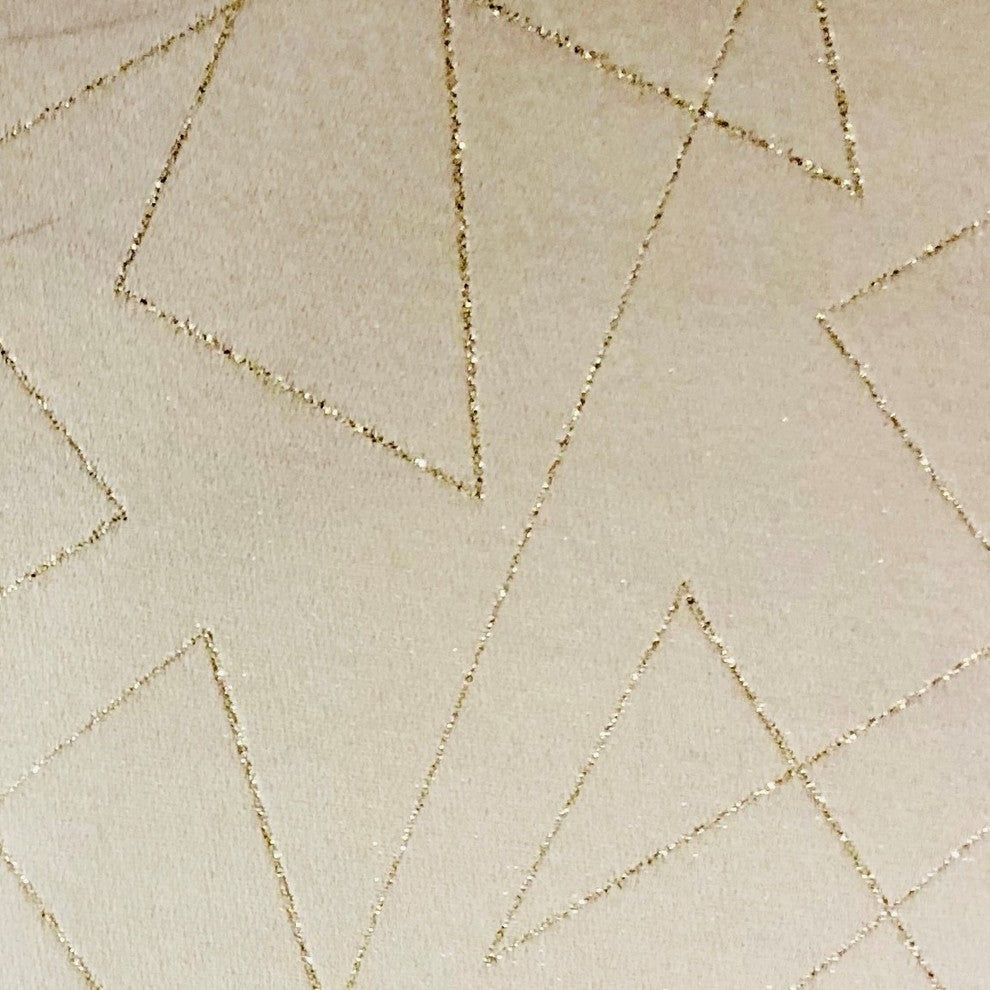 Gold Divinity Gold and Beige Luxury Throw Pillow, 20"x20"