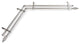 Vinci 13/16 inch Double Corner Window Curtain Rod, Satin Nickel, 28-48"