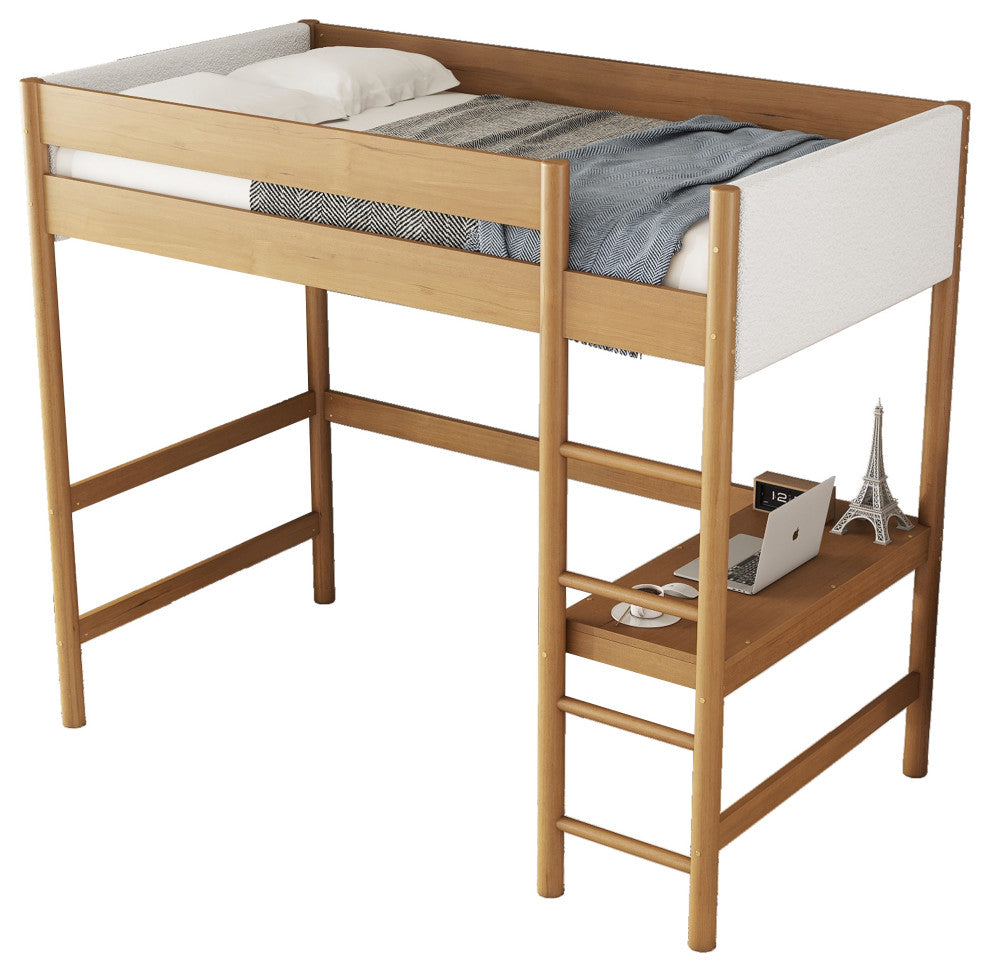Gewnee Twin Size Loft Bed with Desk