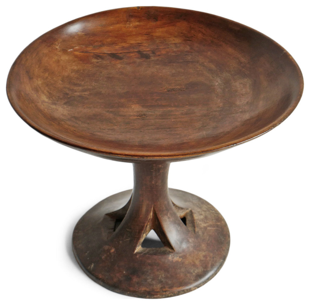 Consigned Naga Wood Pedestal Bowl Plate 2
