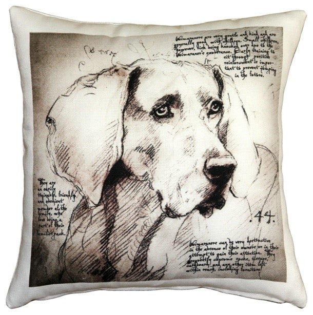 Leonardo's Dogs Weimaraner Dog Pillow