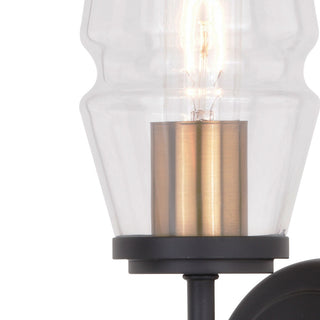 Vaxcel Lighting W0391 Warren 16" Tall Bathroom Sconce - Matte Black / Brushed