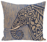 Inky Animal Print Pillow, Blue, 18"x18"