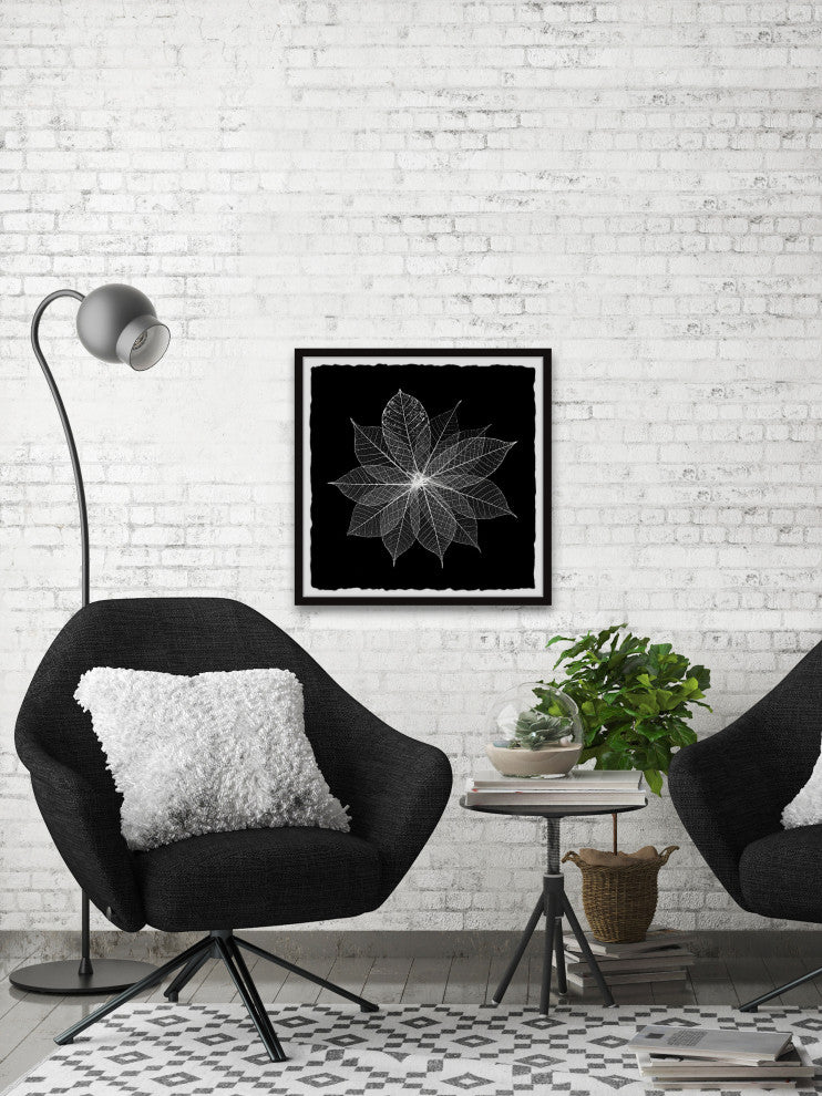 "Leaf Splash" Framed Painting Print, 12x12