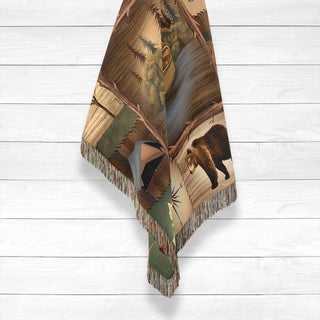 Laural Home Lakewood Patch 60" X 80" Woven Throw Blanket