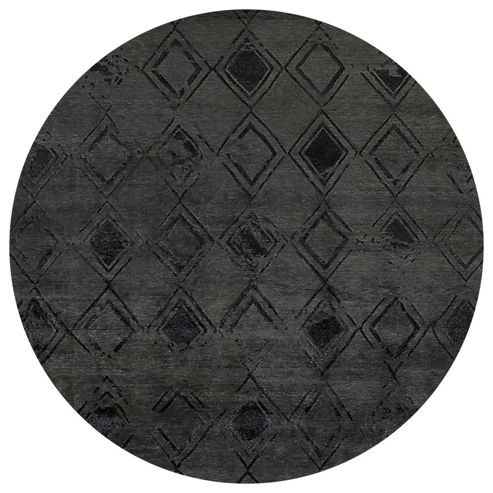 Ahgly Company Indoor Round Mid-Century Modern Area Rugs, 8' Round