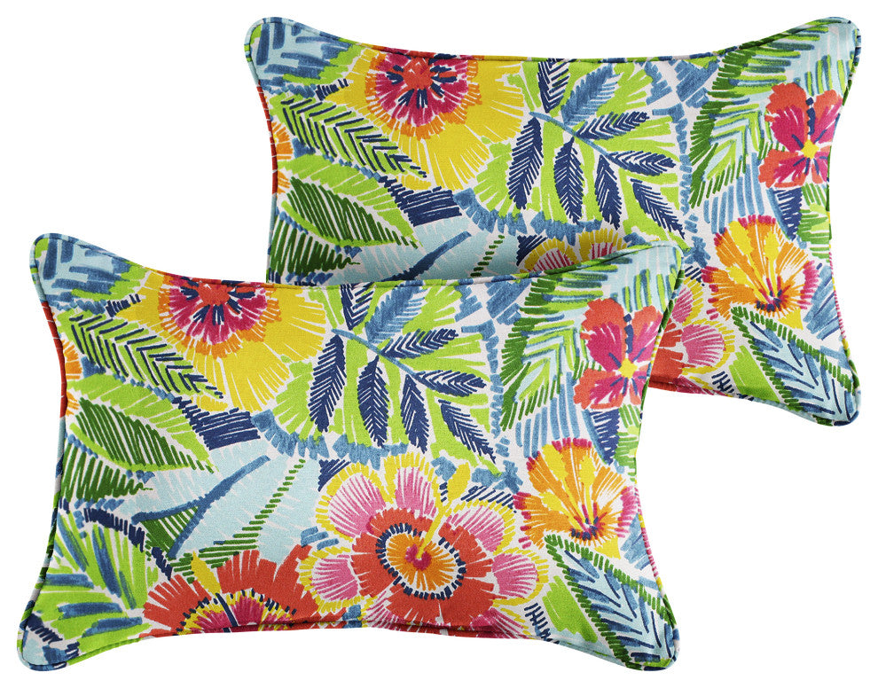 Sorra Home Pensacola Multi Corded Pillow, Set of 2, 24"x12"x6"